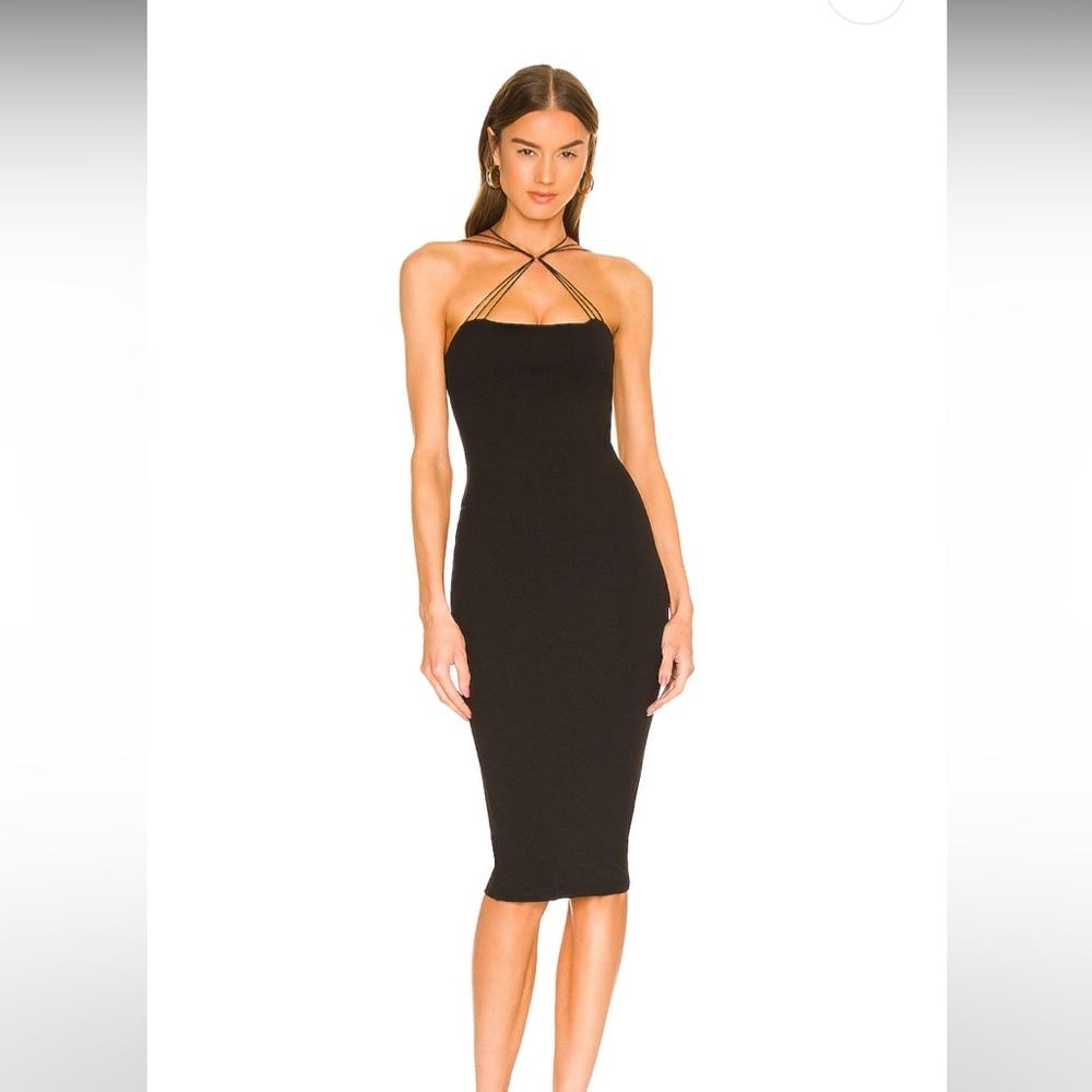 Black Strappy midi ~ perfect for cocktail party or a sexy night out on the town